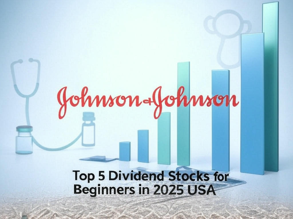 Johnson & Johnson logo showcasing its dividend growth, a top pick in the Top 5 Dividend Stocks for Beginners in 2025 USA