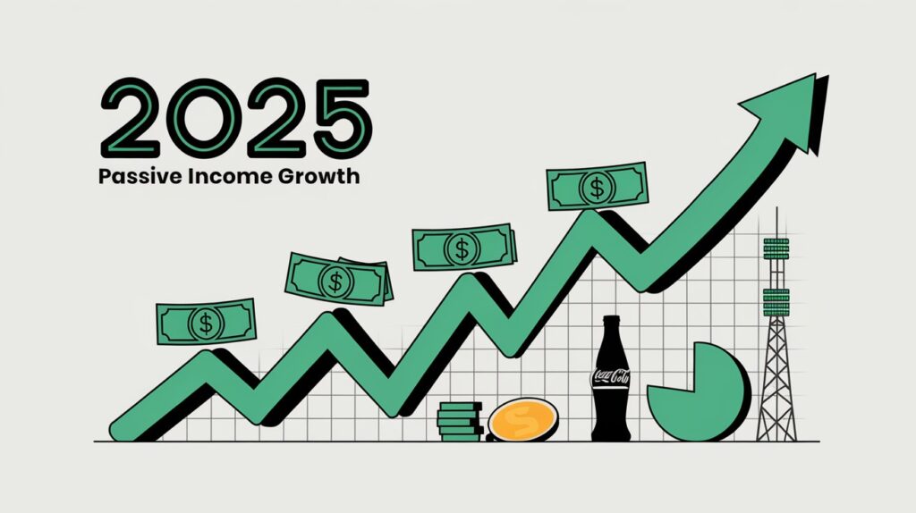 Growth of a passive income portfolio in 2025 starting with $500.