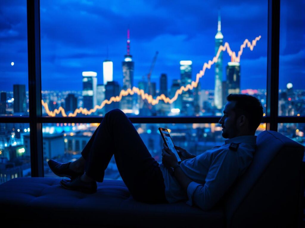 Investor with dividend payouts, explaining passive income with dividend ETFs in 2025.