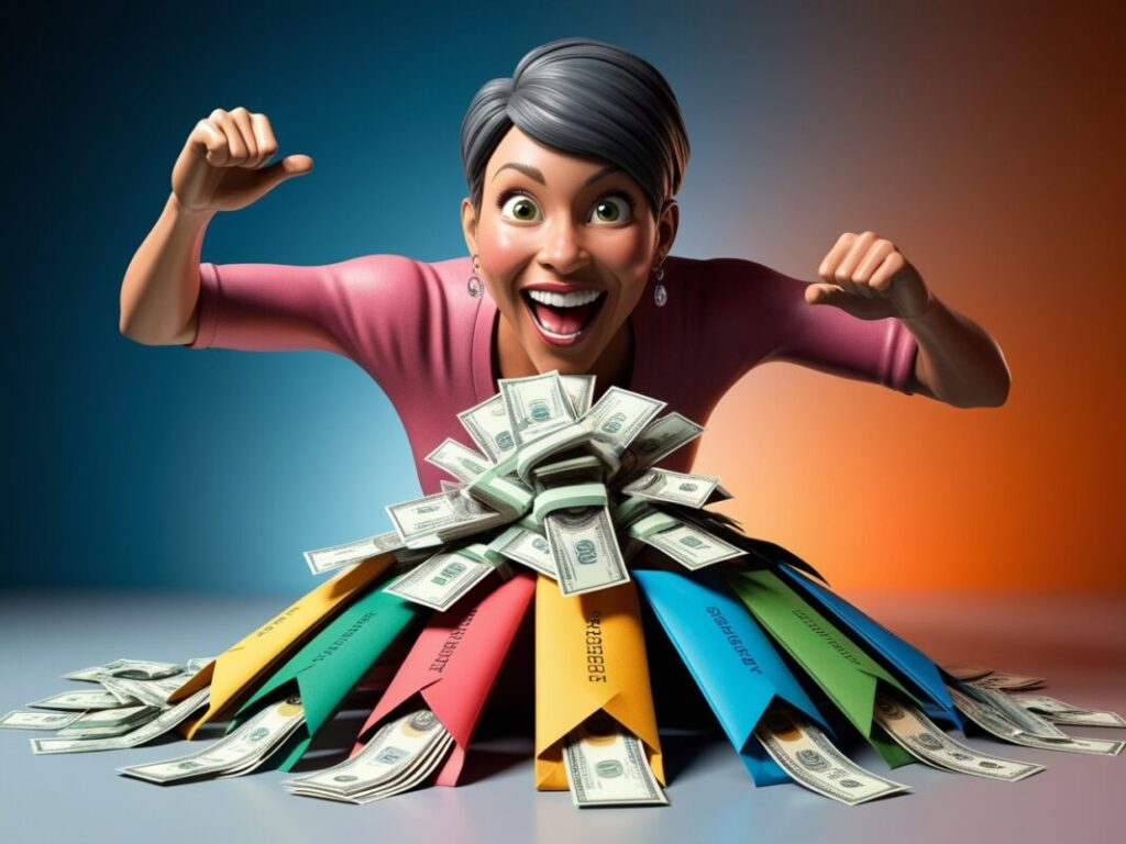 Person counting cash from labeled envelopes, demonstrating how to maximize savings with cash envelope budgeting in 2025